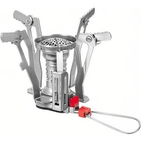 Resim Maiyame Küçük Taşınabilir Kamp Ocağı - Paslanmaz Çelik + Alüminyum, 3000w, Katlanabilir, 98g, Outdoor Yeme Pişirme Gereci Gümüş 