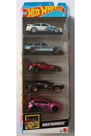 Resim HOT WHEELS 5'li Araba Seti Nıghtburnerz Ford, Nissan, Toyota Supra, Dimachinni, Subaru JBJ87 