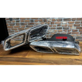 Resim W205 2014- Arka Egzoz Ucu Set C63 Gümüş Renk Oem No: 
