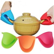 Resim Xindoker Küçük El İçin Yemek Dereceli Silikon Fırın Eldiveni - Isıya Dayanıklı, Kaymazsız, Fırın-pan-grill Uygun Kırmızı Çok Renkli 