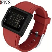 Resim Sunshine022 Ofns Spor Çalar Saati 5atm Suya Dayanıklı Dijital Alarmlı Siyah Kırmızı Diğer 