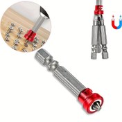 Resim Elektrikli Tornavida Kiti için 1/4pcs Manyetik Tornavida Uç Seti, PH2 Phillips Başlığı, 1/4 İnç Hex Shank, Metal Alaşım Çelik, Tornavida Tutucu Halka, Ev Yapımı DIY Araçları (1.89in Uzunluk) 
