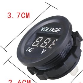 Resim Normadia Mini Dijital Voltmetre, Dc 7V-30V, Kırmızı Gösterge, Hassas Ölçüm 