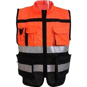 Resim Suntek Magideal Trafik İçin Şeritli Güvenlik Reflektörlü Yelek Ceket 