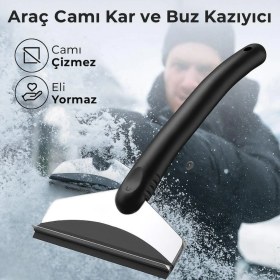 Resim Coofbe 25 cm Araç Cam Don Kar Kazıyıcı Araç Camı Buz Kazıyıcı Kar Temizleme Aracı Araç Ön Çam Silme Aparatı 