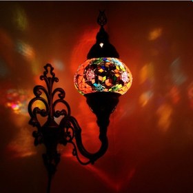 Resim Dekoratif MOZAİK APLİK DEKORATİF DUVAR LAMBASI 