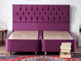 Resim Niron Yatak Purple Çift Kişilik Mor Baza + Başlık 160 x 200 cm 