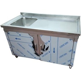 Resim Paslanmaz Eviyeli Tezgah - Dolaplı Çalışma Tezgahı 