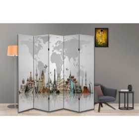 Resim Coğrafya Temalı Özel Tasarım Paravan Room Divider 180 x 200 cm 