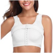 Resim Beyaz Kadın Ön Meme Desteği Sutyen İmplant Sabitleyici Geniş Omuz Askısı Sonrası Cerrahi Sıkıştırma İç Cerrahi Beyaz 