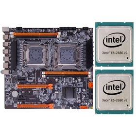 Resim Turbox Intel® Xeon E5 2680 v2 Çift İşlemci X79 DDR3 1866 MHz LGA2011 Çift İşlemcili Anakart Bundle Oem Paket 