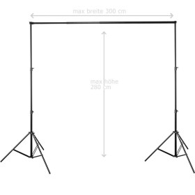 Resim Ayex Teleskopik Crossbarlı Taşınabilir Fon Askı Sistemi 280 cm x 300 cm 