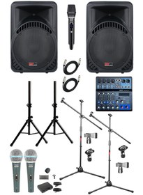 Resim Lastvoice Ample Surface-Paket-2 Aktif hoparlör ve Mixer Full Ses Sistemi Seti 
