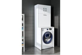 Resim DİLAY ÇAMAŞIR MAKİNESİ BANYO DOLABI, BEYAZ 