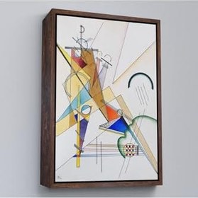 Resim Ahşap Çerçeveli Wassily Kandinsky Gewebe Tablo Altın 55 X 75, TTÇ.KNV7493FRM 