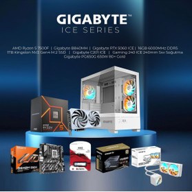 Resim Gigabyte Paket 7500F|B840M H|16GB 6000MHZ|1TB GEN4 KINGSTON|GIGABYTE 5060 ICE|GIGABYTE C201 ICE KASA 