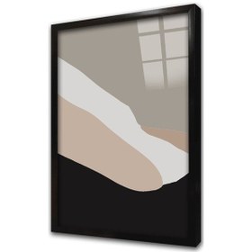 Resim Minimalist Soyut Üçlü Çerçeveli Cam Tablo Seti-173381 