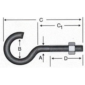 Resim Epilons Açık Metrik Kanca M5 / 21x80 - 100 Adet 