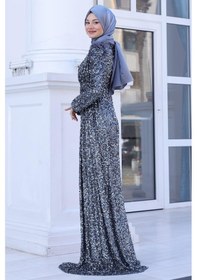 Resim Esilanur Şura Tesettür Abiye Antrasit Antrasit 