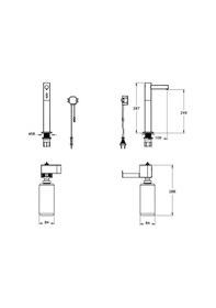Resim VitrA Origin Temassız Uzun Sıvı Sabunluk Krom A44760 