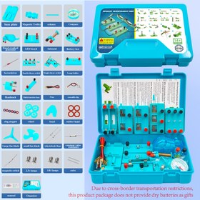 Resim STEM Fizik Laboratuvar Seti, Elektrik Laboratuvarı Seti, Temel Devre Keşif Kiti, ABS Reçine, Endüstri ve Bilim Eğitimi için Eğitim Araçları ve Kaynaklar, Öğretmenler İçin Eğitici Hediyeler, Mavi Kit 