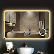 Resim Global Led Mirror 80X120 cm Makyaj Aynalı Dokunmatik Tuşlu Buğu Yapmayan Ledli Banyo Aynası 