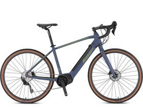 Resim Loop Potenza Gravel Elektrikli Bisiklet 2025 10 Vites 18.5 Inc - Mat Gri Yeşil Füme 