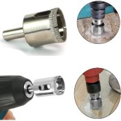 Resim Depolife 38 mm Mermer Granit Fayans Cam Yuvarlak Delme Panç Elmas Uç Yuvarlak Açma Matkap Için Karot Ucu 