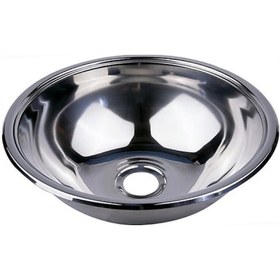 Resim Paslanmaz Yuvarlak Evye, Tekne Evyesi, Karavan Evyesi, 29cm 