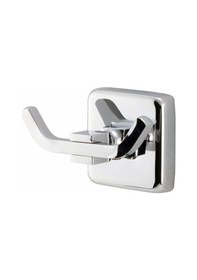 Resim Çelik Banyo Paslanmaz Pirinç Çiftli Bornozluk Askılık Havlu Askısı 2 Adet Krom 