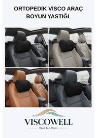 Resim Ortopedik Visco Araç Boyun Yastığı Oto Boyun Yastığı Visco Araç Boyun Yastığı Siyah 