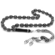 Resim 925 Ayar Gümüş Çift Püsküllü Gümüş Çeşm-İ Bülbül İşlemeli Arpa Ke 