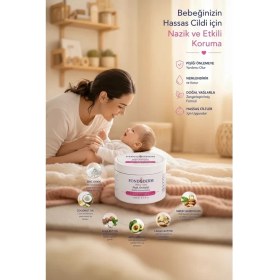 Resim Bebek Pişik Kremi Çinko Oksit ve Lanolin Içerikli Bariyer Krem Yoğun Onarıcı Cilt Bakım Kremi ( Lisinya ) 