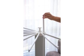 Resim House Plus Hely Açılıp Kapanabilir 360° Dönebilen Kurutmalık Askısı Gri – KRT57058-1 