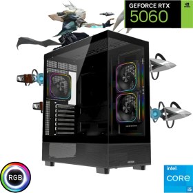 Resim Güneysu Intel I5 14400F 16GB 500GB SSD Rtx 5060 Oyuncu Bilgisayarı 