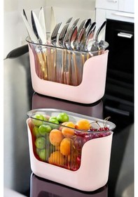 Resim Morponi Sakura Süzgeçli Mutfak Düzenleme Ve Saklama Süzgeç 1 Adet Pembe 