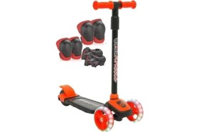 Resim Die Grup Işıklı 3 Tekerlekli Çocuk Scooter - Ayarlanabilir ve Koruyucu Set ile 