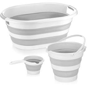 Resim Mim Life Çamaşır Seti Multi 3'lü Set 26 L Sele 6 Litre Kova 1,2litre Maşrapa 