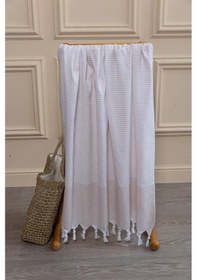 Resim Varol 2 Adet %100 Pamuk Peştemal Büşra Bej/90x180 Bej 