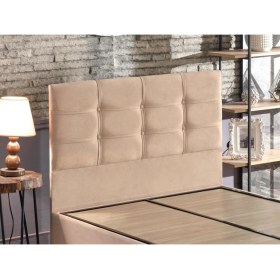 Resim Niron Yatak Polo Tek Kişilik Yatak Başlığı - 120 cm Sütlü Kahve Kumaş Başlık 