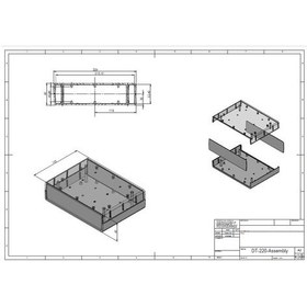 Resim Elektronik Proje Kutusu (Ölçüleri: 225X166X60Mm) - Siyah 