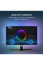Resim Gamepower Vivid T50 27" 1500R Curved RGB Siyah 200Hz 0.5ms FHD 2x2W Speaker VA Gaming Monitör 