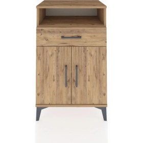 Resim Hyperion Komodin 2 Raflı Tek Çekmeceli 2 Kapaklı 60X44X96 Çam-Çam 