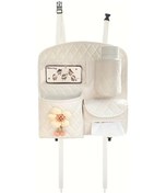 Resim Chuangyinshop White Araç Koltuğu Arkası Depolama Çantası, Çok Fonksiyonlu Asılı Çöp Kutusu Saklama Kutusu 