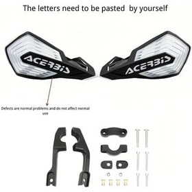 Resim Hightower Ktm, Yamaha, Honda Exc, Crf İçin Siyah Beyaz Evrensel Motosiklet El Koruyucuları, 360 Dönebilir Kaymaz Tasarım 