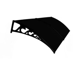 Resim Pratik Sundurma Kapı Pencere Üstü 100x240 Cm Siyah 