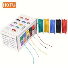 Resim 1 Takım 30 AWG Telkari Elektrik Kablosu, 30 Kalibreli Kalaylı Bakır Kablo, Esnek Silikon Elektrik Bağlantı Kablosu Kiti, Dış Çap: 0.8mm, Her Birinde 5 Renk 32.8ft / 65.6ft, Kendin Yap/Otomotiv/Ev/Güç Kablolama Kiti 