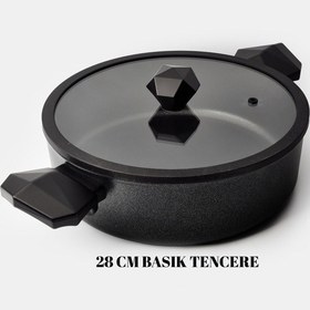Resim Gal Basık Tencere 28 Cm Siyah 