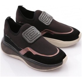 Resim Dgn 2067 Kadin Üstü Taş Süslemeli Spor Ayakkabi 2067-2026-R1534 Siyah 