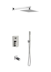 Resim Fause Fau106 Tam Ankastre Tetra Duş Seti Krom 